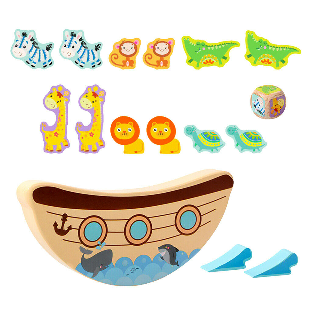 Wooden Block Cartoon Wooden Block Balancing Animal