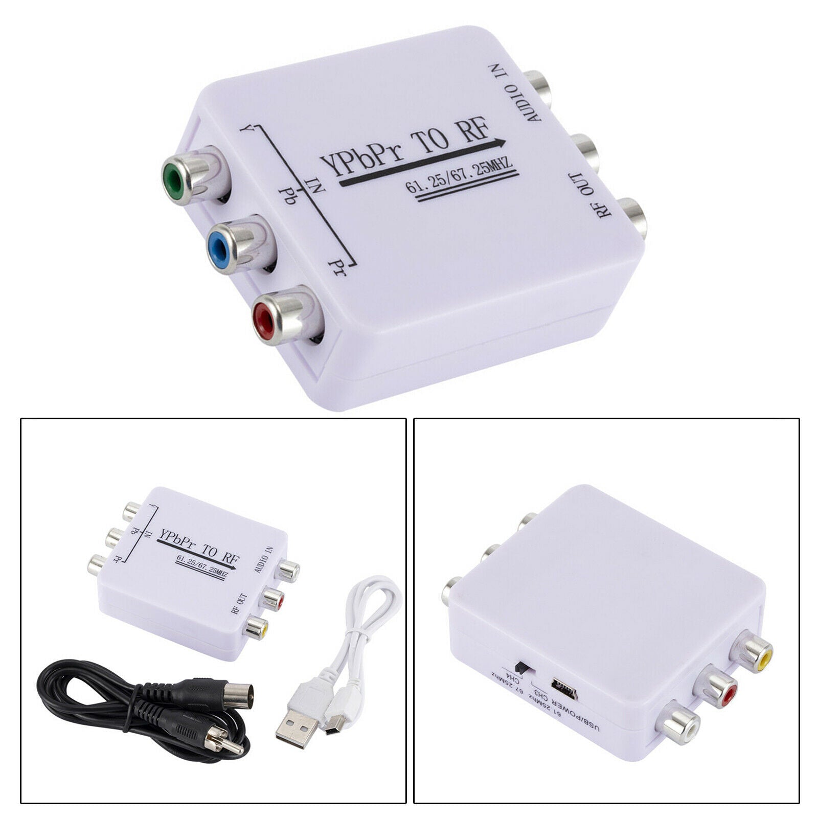 Audio to RF Radio Frequency Converter 1080P AV to HDMI Converter Adapter