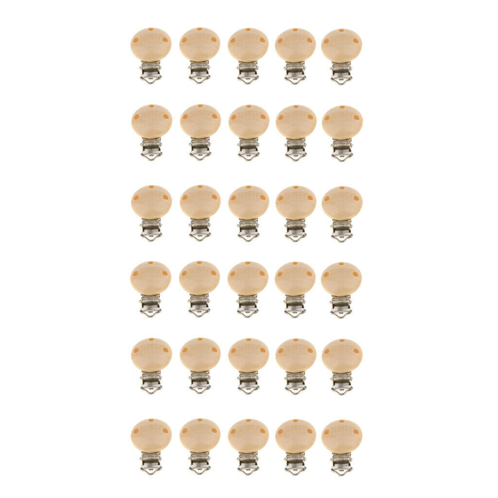 30pcs Baby Pacifier Clip Holder Solid Infant Dummy Clips DIY Bead Tool