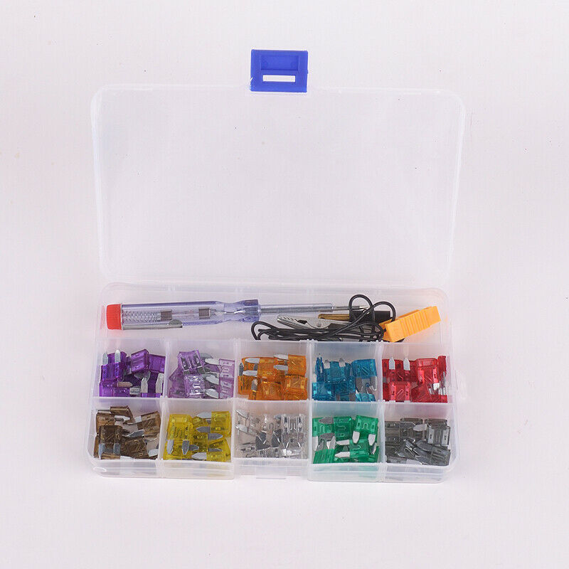 100pcs Auto Car APM ATM Mini  Fuse Box 2A-35A + Electrical Test Pen DIY