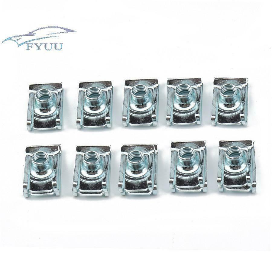 100PCS Bodywork Fairing Panel Reed U Clips U Nut Speed Fasteners M6 M5 M4 M8