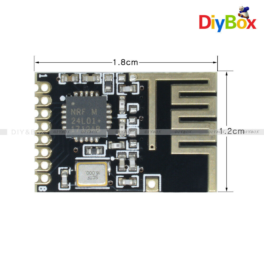 1PC Mini NRF24L01+ SMD 1.27MM RF wireless transceiver module