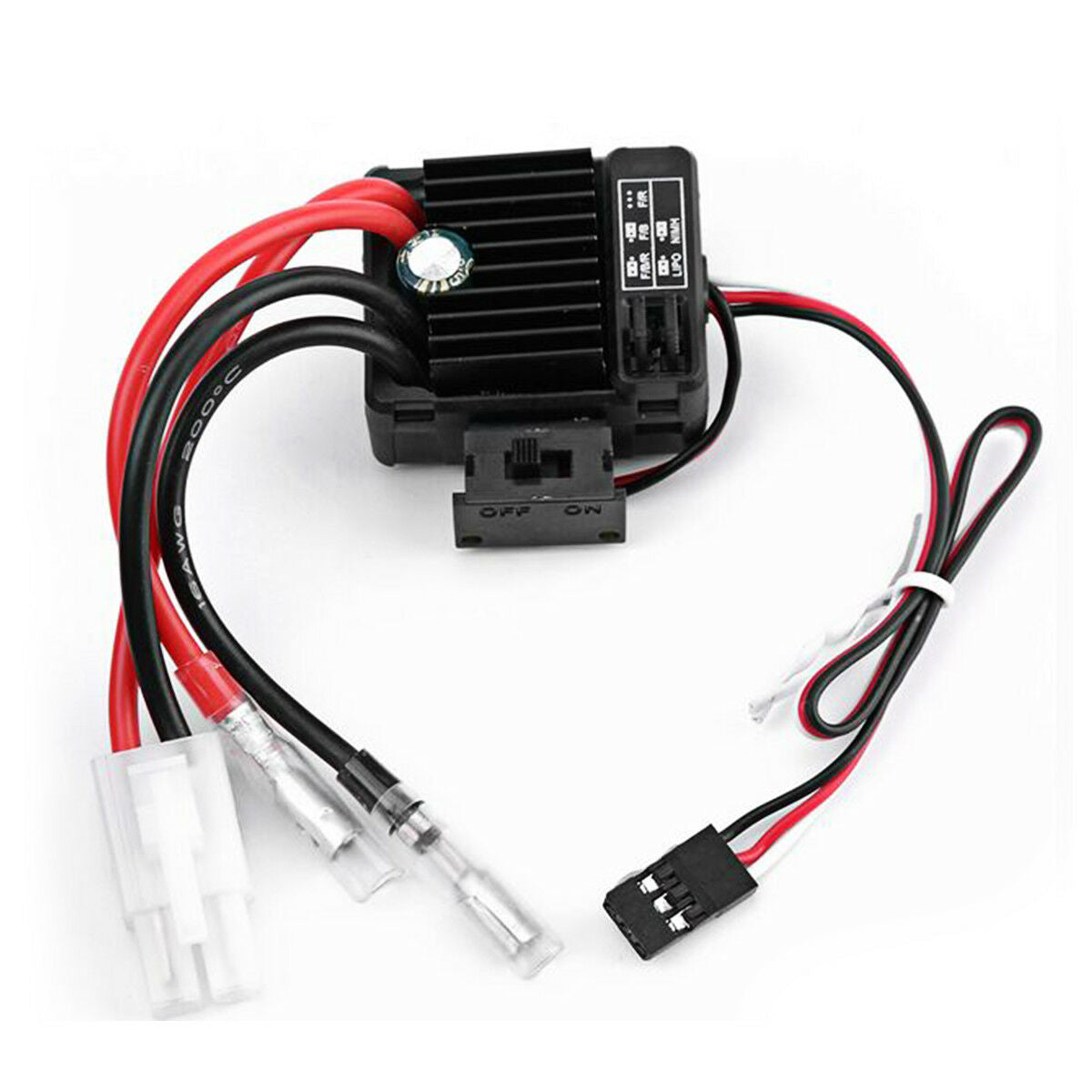 60A Brushed 1060 Waterproof Motor ESC Speed Controller for 1/10 RC Car Models
