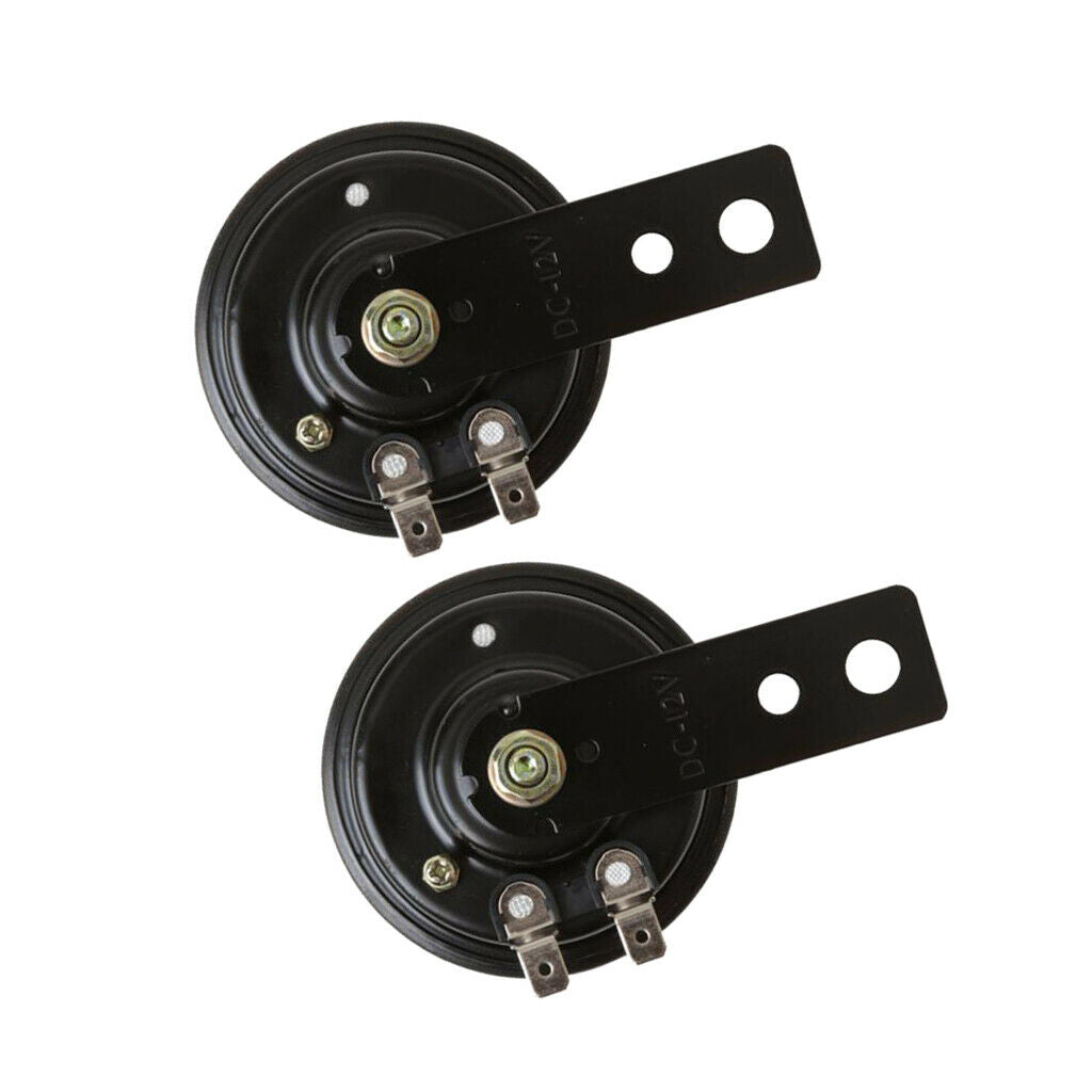 2 Pieces Motorcycle Car Electric 12V 1.5A 110dB Warn Loud Air Horn Trumpet