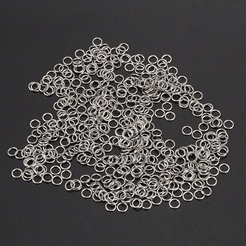 2X(500 Stainless Steel Open Jump Rings 7mm Dia. Findings O9Z5)