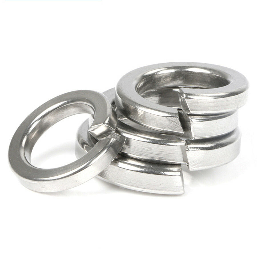 60pcs M1.6,2,2.5,3,4,5 Split Lock Spring Coil Washers Kit A2 304 Stainless Steel