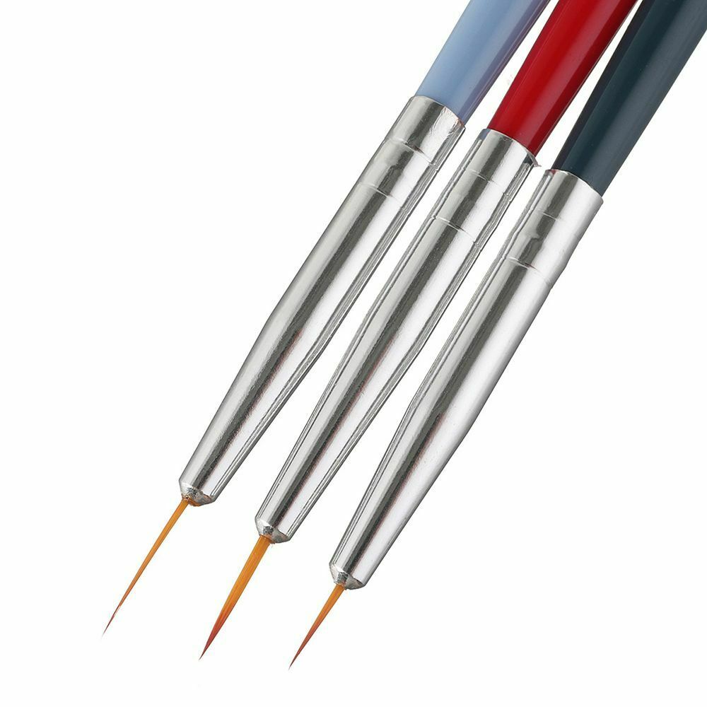 Line Stripe Flower Manicure Tools With Wooden Handle Drawing Pen Nail Art Brush