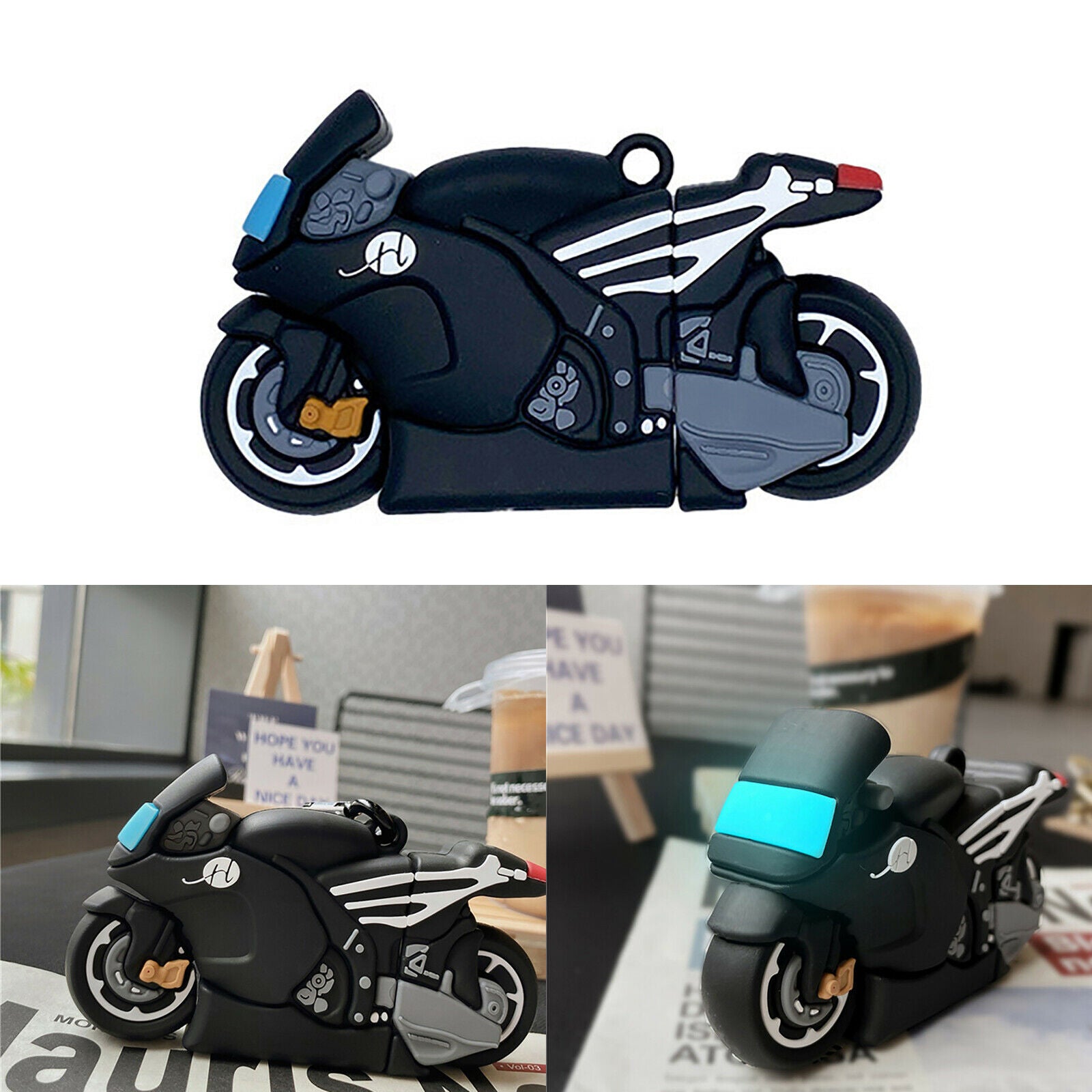 For AirPods 1/2 Earphone Creative Cool Motorcycle Style Protective Case Cover