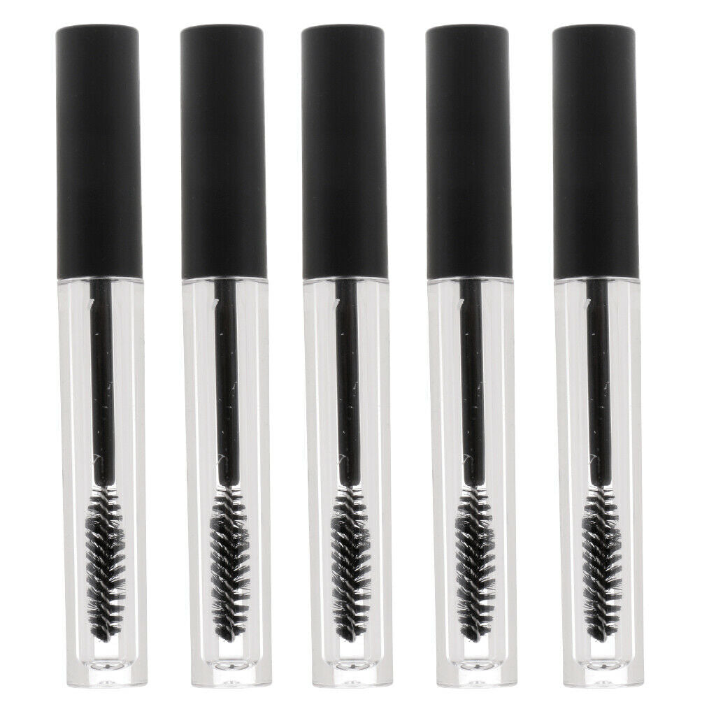 Pack of 8 Empty Mascara Tube Vials Castor Oil Bottle & Dual-end Lip Gloss Tube