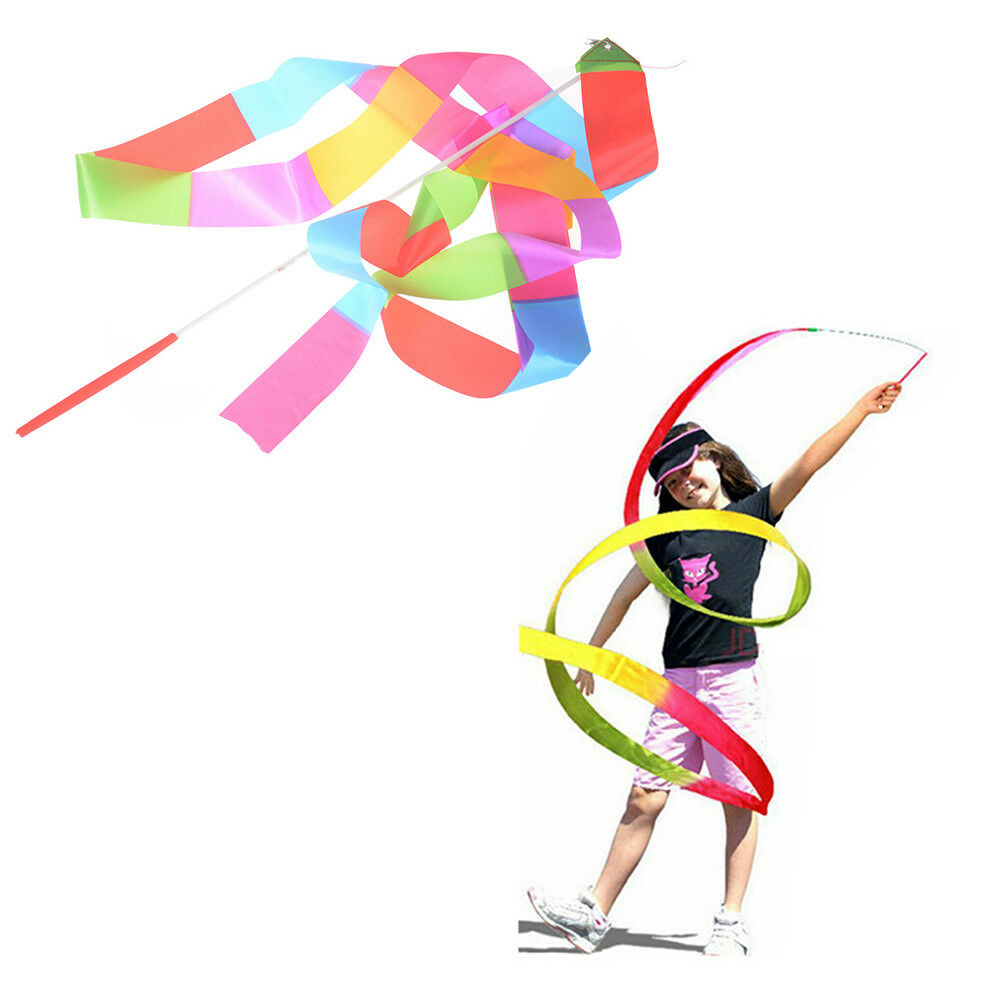 Popular Colorful 4M Ribbon Gymnastics Dance Dancers Toys Kid Outdoor Sport DD