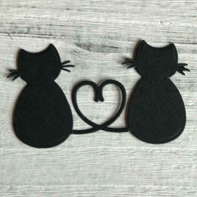 Heart Couple Cat Metal Cutting Dies Stencil Scrapbooking DIY Album Stamp Paper