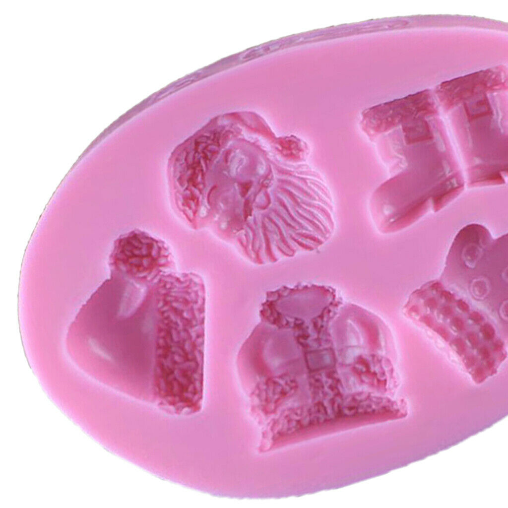 Santa Suit Silicone Mold Fondant Cake Decor Chocolate Mould for Christmas