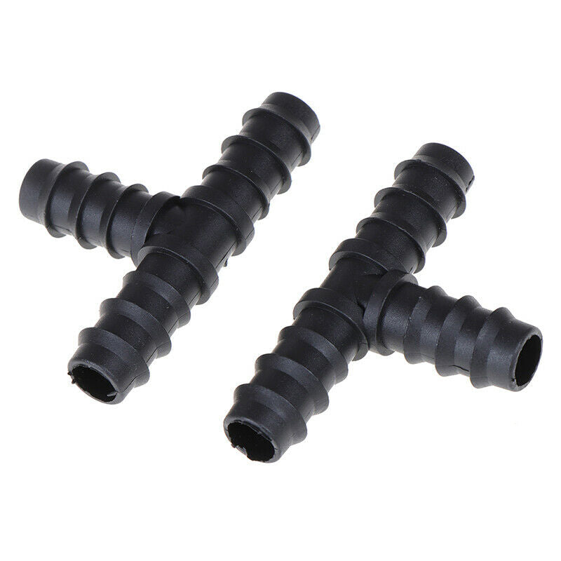 8PCS Garden hose tee water splitter 16mm connector garden irrigation barb.l8