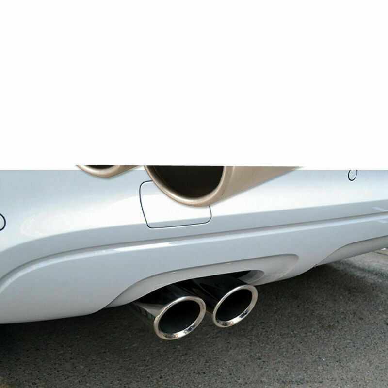 Chrome Stainless Steel Auto Car Exhaust Pipe Muffler Tip Tails Y-Pipe Dual Pipes