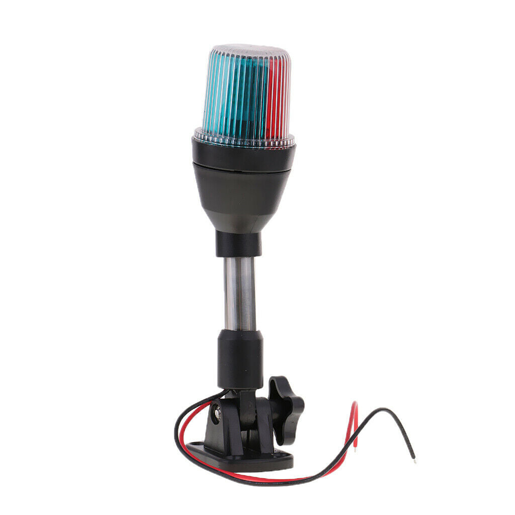 12V Marine Boat Three-Color Red Green White LED Anchor Light Stainless Steel