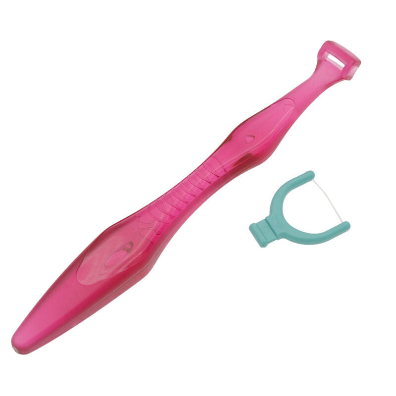 1 Set Disposable Dental Floss Heads With Handle Holder Tooth Oral Care Tools New