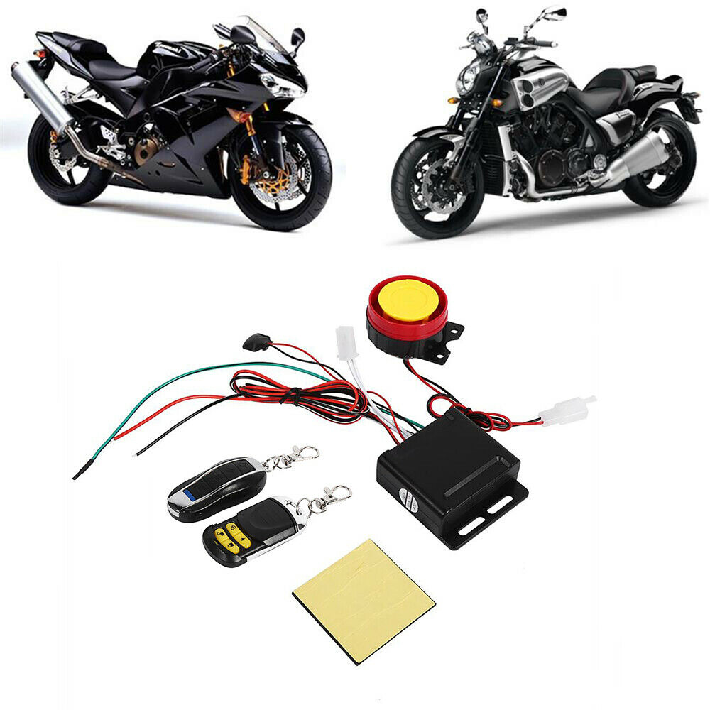 Anti-Theft 12V Motorcycle Motorbike Start Security Alarm System 2 Remote Control
