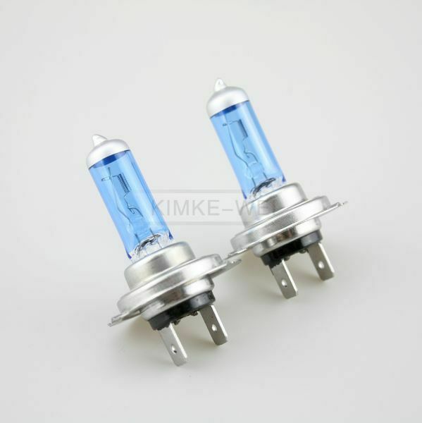 2x 12V H7 XENON SUPER WHITE BULBS HALOGEN BULB HEADLAMP LIGHT DIPPED BEAM 100W