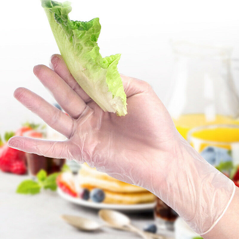 50 Pairs Of Household Disposable PVC Waterproof Gloves Oil-Proof And Transparent