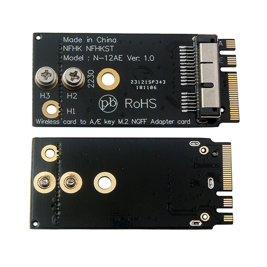 Desktop Motherboard NGFF A/E Key to BCM94360CS2 Wireless Adapter Card