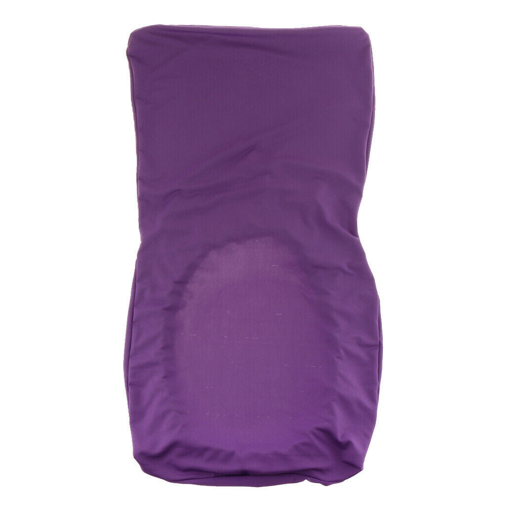 4Pcs Purple Removable Short Kitchen Dining Bar Club One-piece Bar Stool Chair