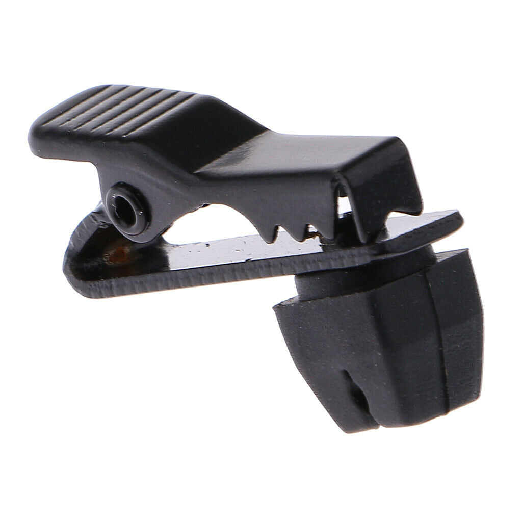 Metal Replacement Microphone Lapel Tie Clip for Lavalier Mic 5mm Black