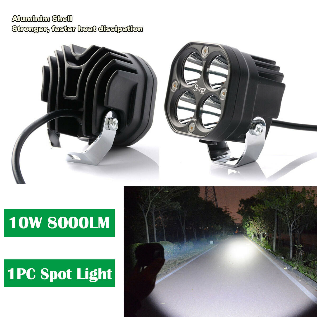 3'' 40W Motorcycle Auxiliary Spotlight Cree LED Work Lamp Motorcycle Car ATV UTV