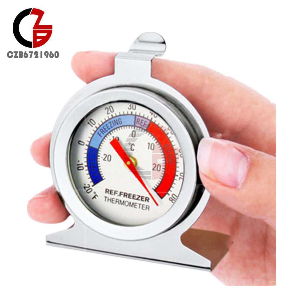 Stainless Steel Useful Temperature Refrigerator Freezer Dial Type Thermometer
