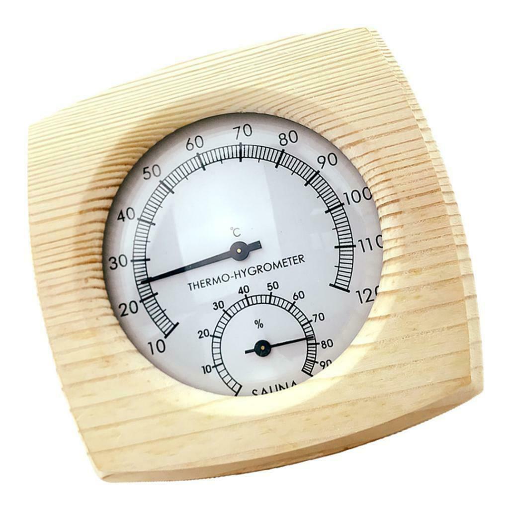 Wood Sauna Thermometer, Sauna Room Hygrometer Thermometer Digital Sauna