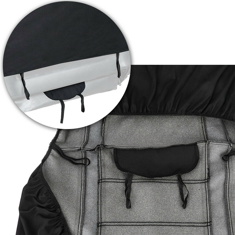 9 PCS Car Seat Cover Set Fit Most Car Interior Accessories Grey Seat Covers