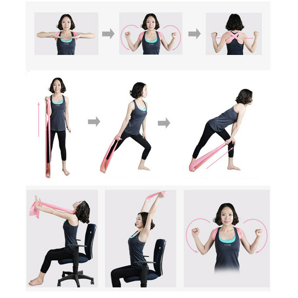 12pc Exercise Bands Set with Handles Ankle Straps Workout Bands Fitness