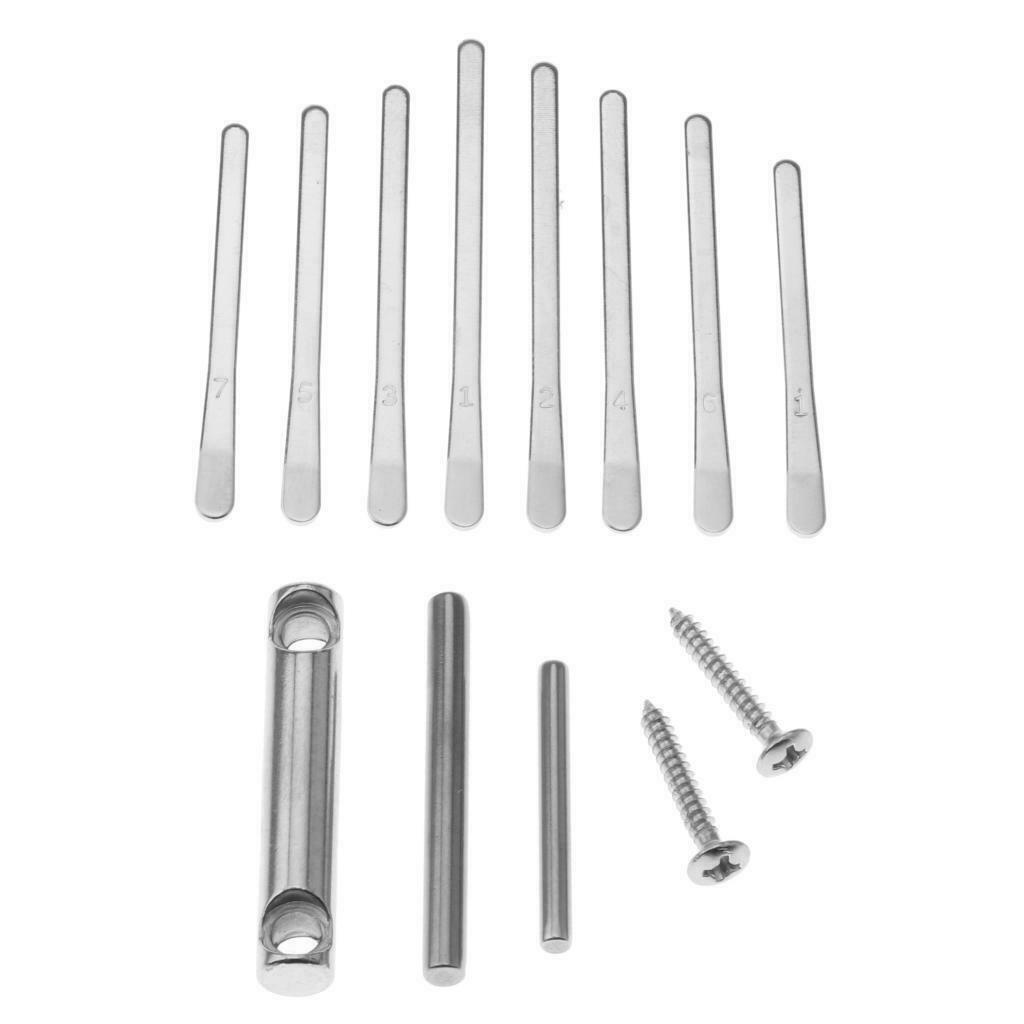 DIY Mini Kalimba 8 Key Finger Thumb Piano Steel /w Screws for Beginners
