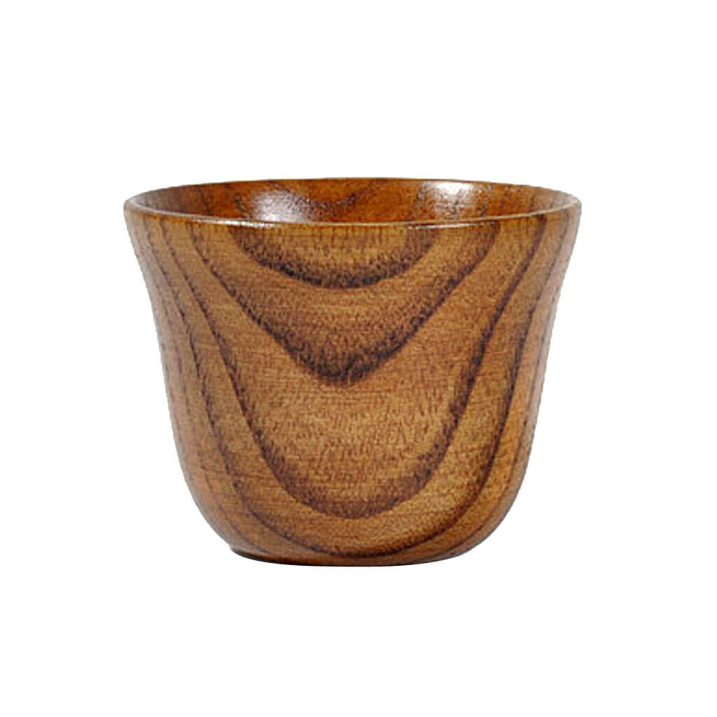 3 Pieces Natural Wood Coffee Mug Wooden Coffee Cup Mug Office Milk Tea Mug Cute