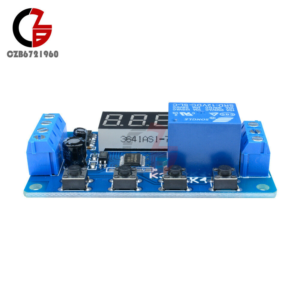 Digital 12V Delay Timer Control Switch LED Display Automation Relay Module