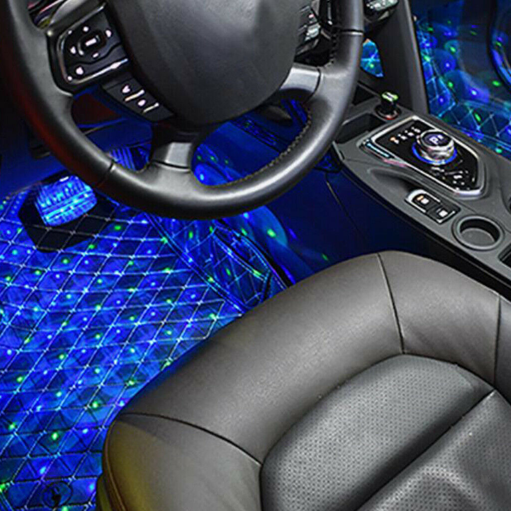 USB Auto Car LED Lamp Light Interior Footwell Seat Ambient Decor Neon Lamp