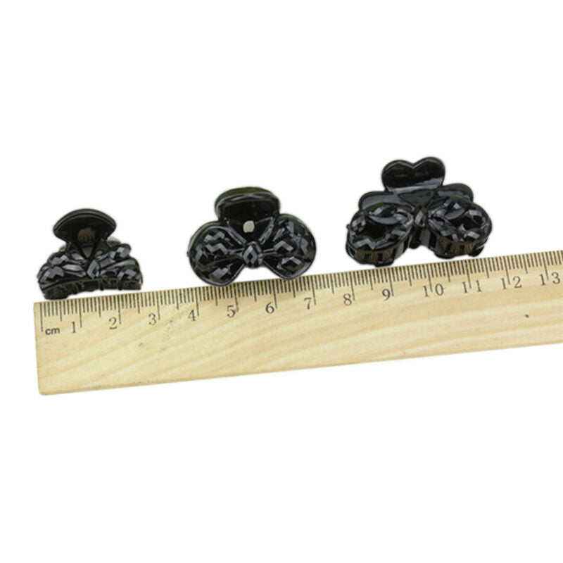 10pcs Popular Mixed Small Plastic Black Hair Clips Hairpin Claws Clamps DD