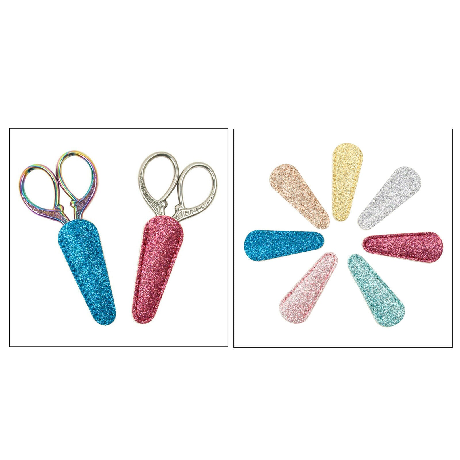 7x Embroidery Scissors Sheath Sewing Protector Cover Collect Bags Trimming