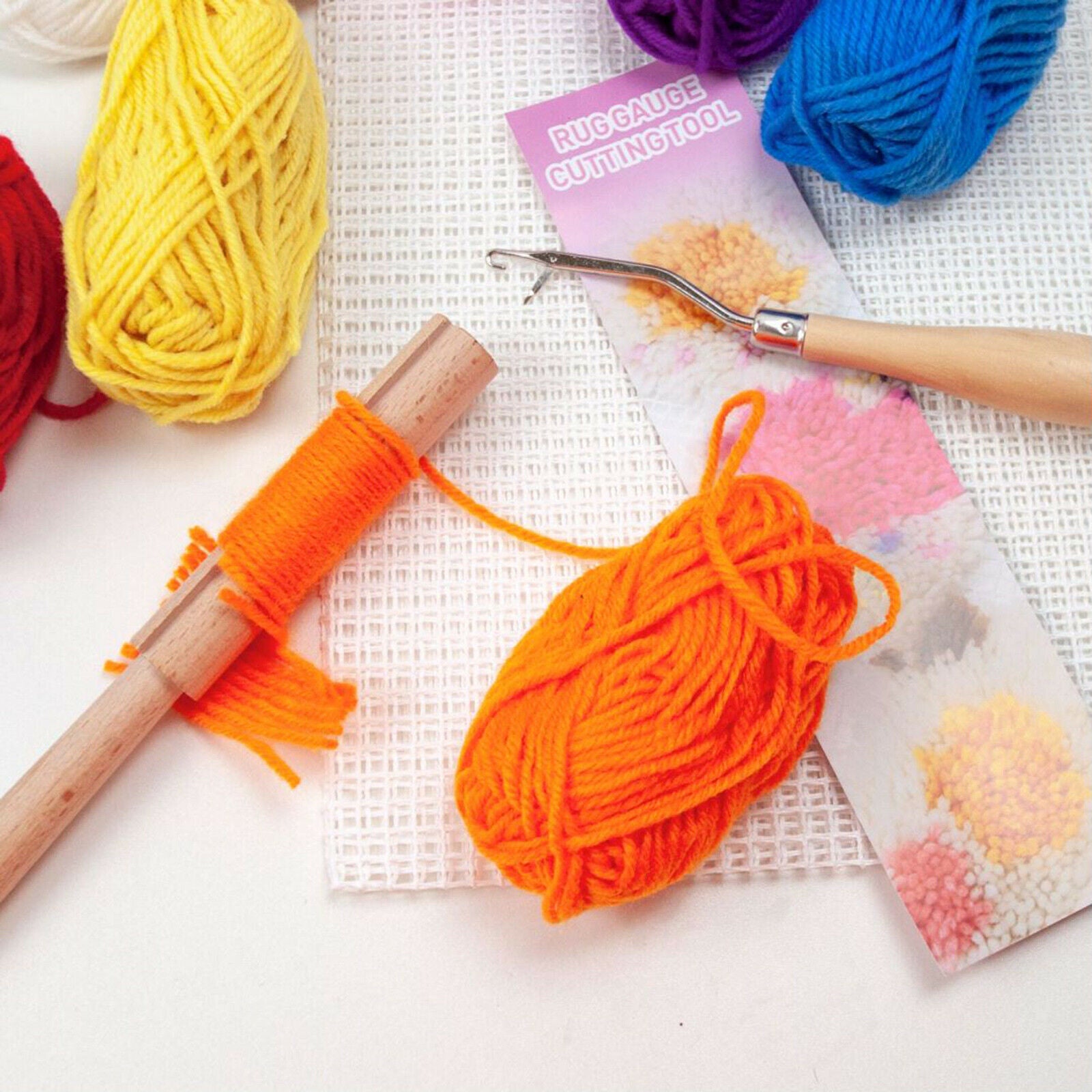 Latch Hook Rug Yarn Kits Supplies Knitting Sewing Crochet Accessories Kit
