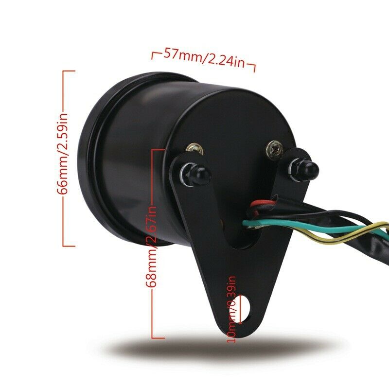 Universal LED Backlight Motorcycle Tachometer Meter Gauge RevCounter 0-13000 RPM