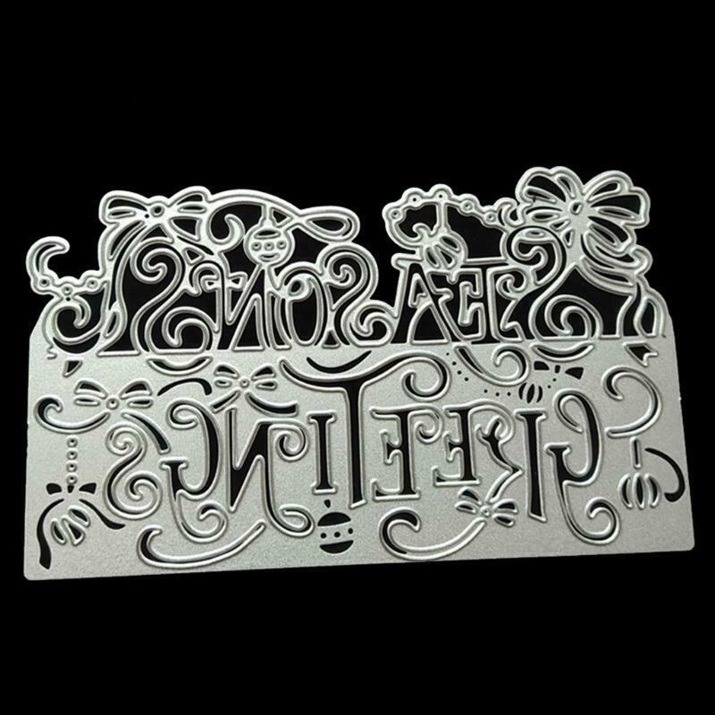 Season Greeting Metal Cutting Dies Stencil DIY Scrapbooking Album Paper Card