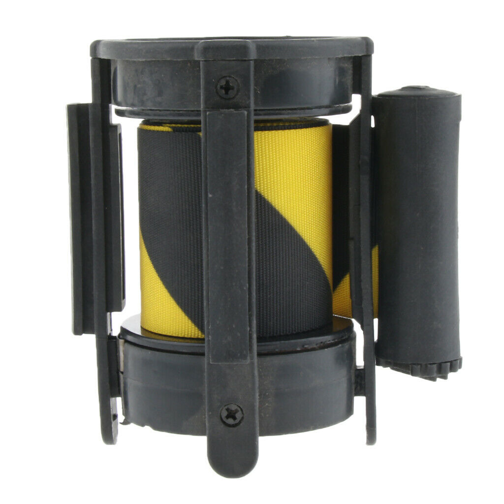 2Pcs Black Yellow Retractable Queue Crowd Barriers Crowd Control Security