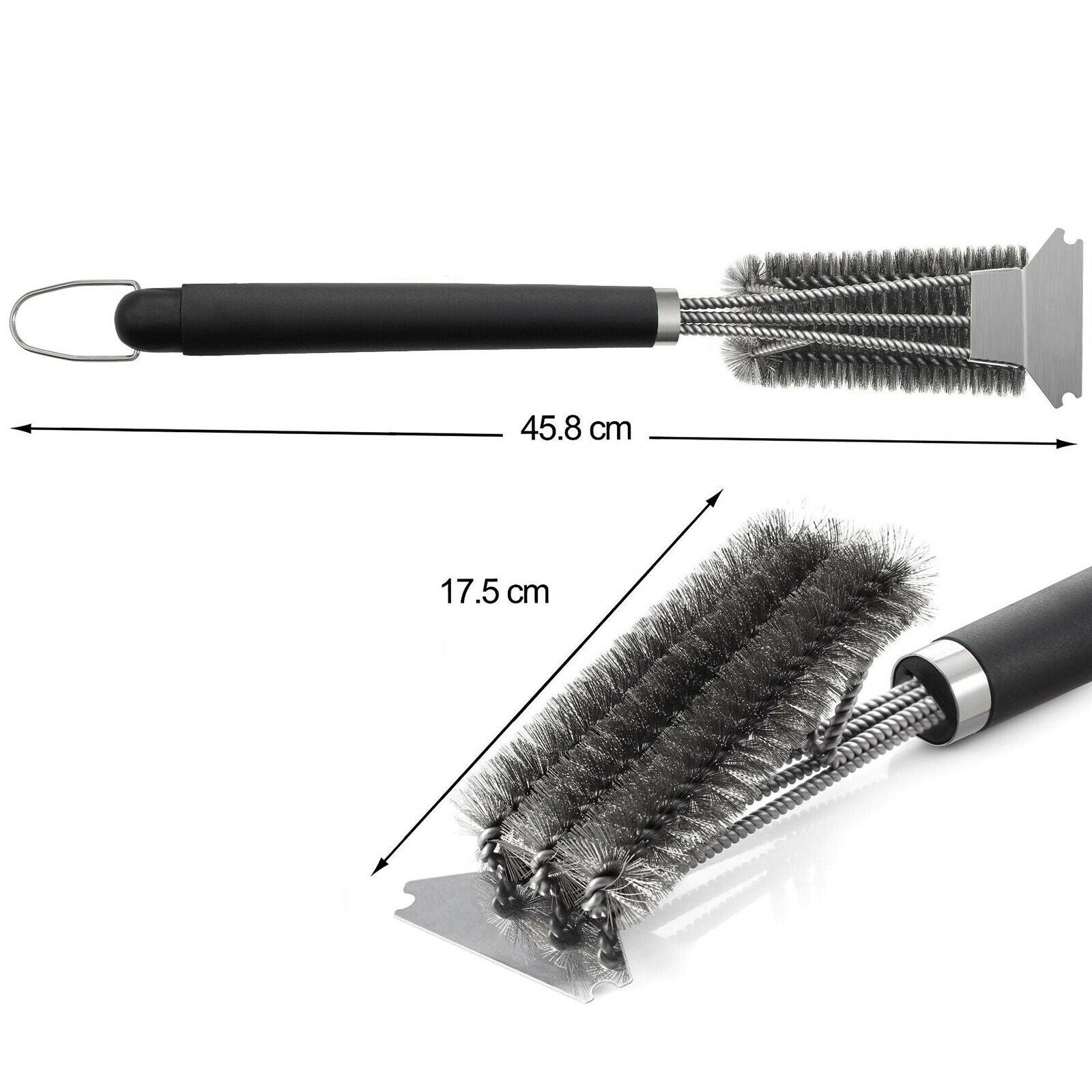 Easy Grill Brush Scraper Sturdy BBQ Brush Wire Bristles Cleaner Accessory