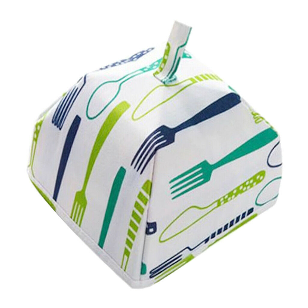 Foldable Insulation Food Umbrella Meal Dust Cover Tent Aluminum Foil  Blue S