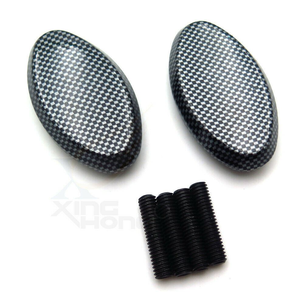 Mirror Base Plate Block Off For 05-08 Kawasaki Ninja Zx6R Zx6Rr 636 Zx10R Carbon
