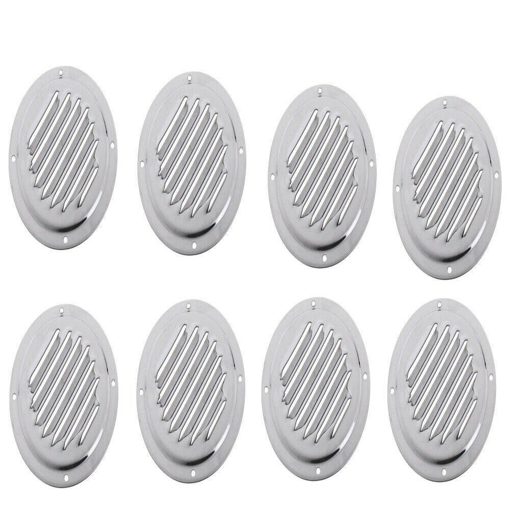 8 Pieces 4" Louvered Marine Boat Yacht Air Vents Caravan Ventilation Cover