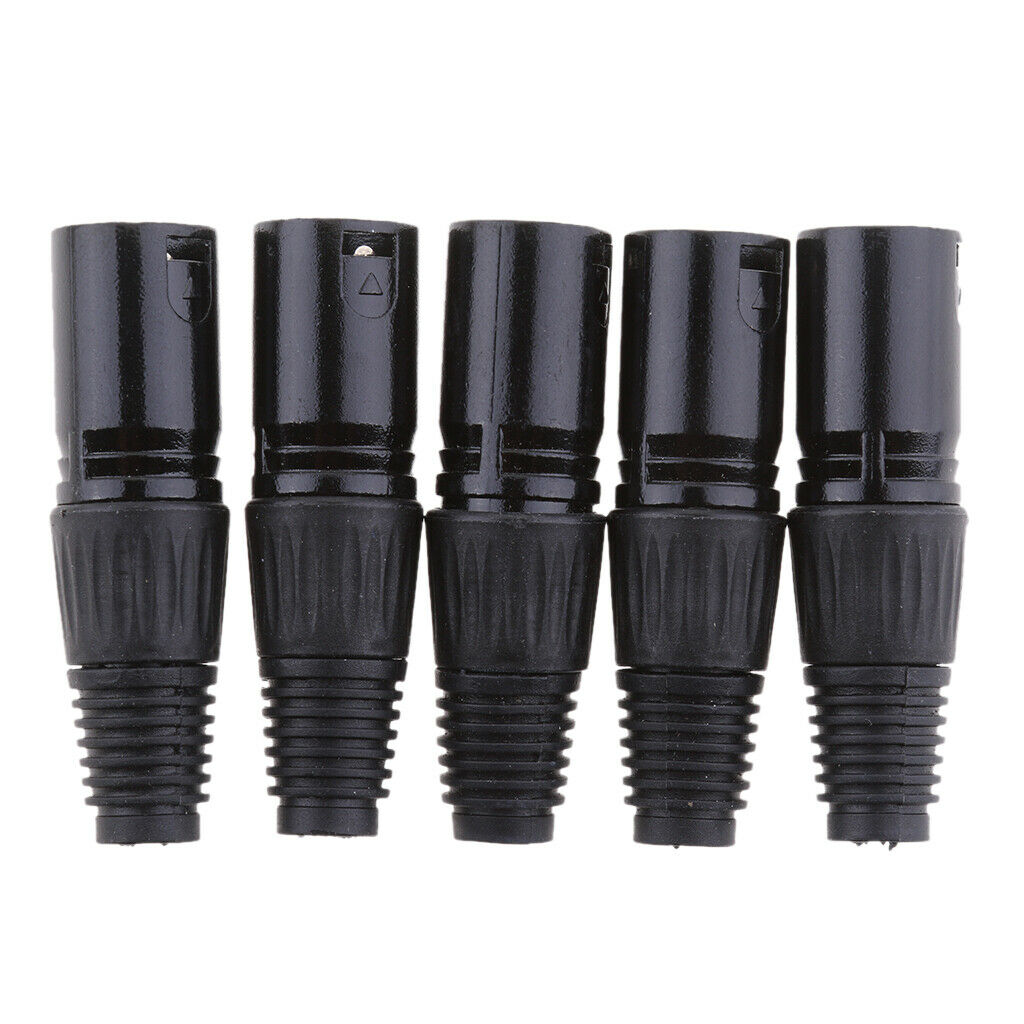 5pcs Speaker Cables XLR Male Connector End for Mic