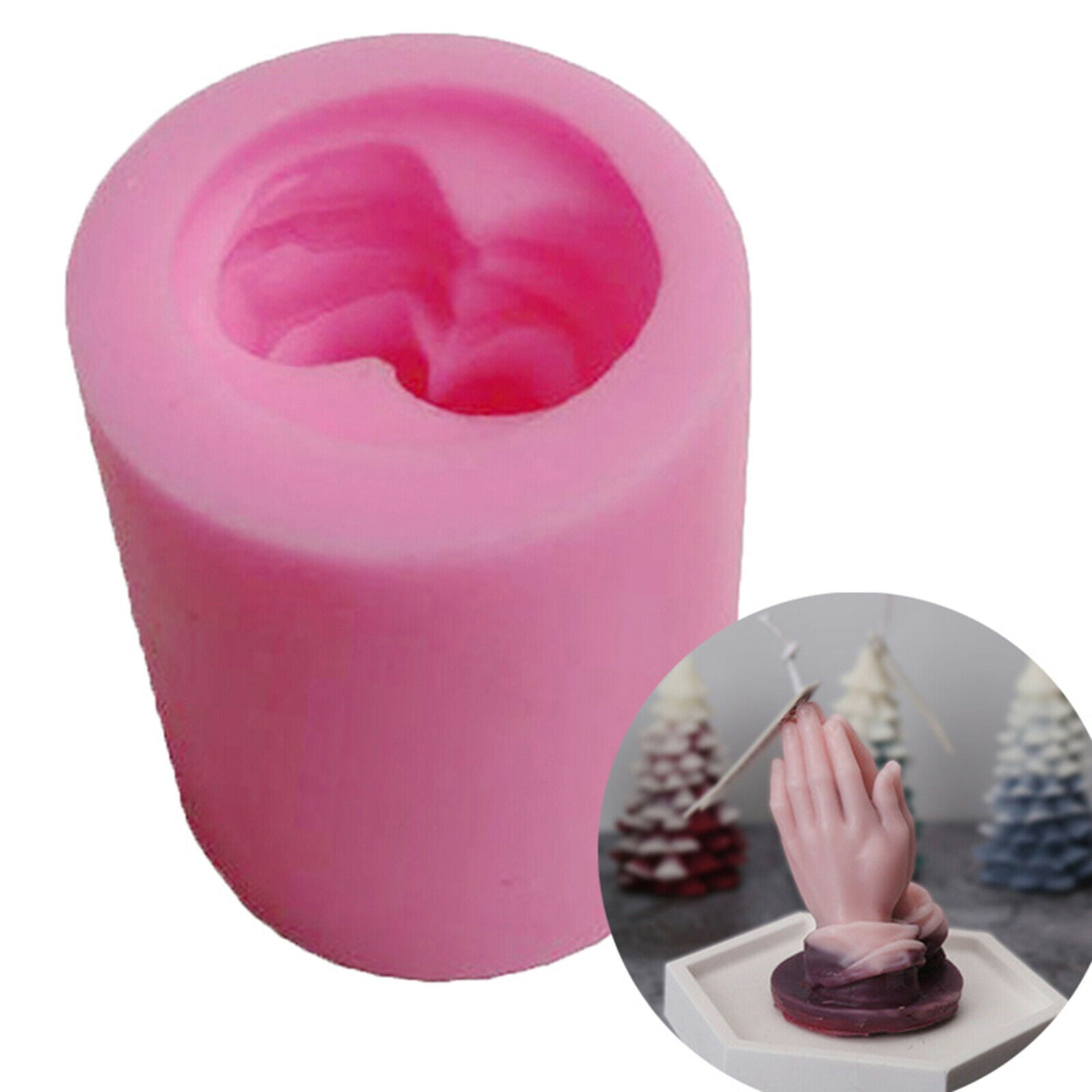 Praying Hands Silicone Mold DIY Plaster Decoration Bee Wax Candle Mold Durable