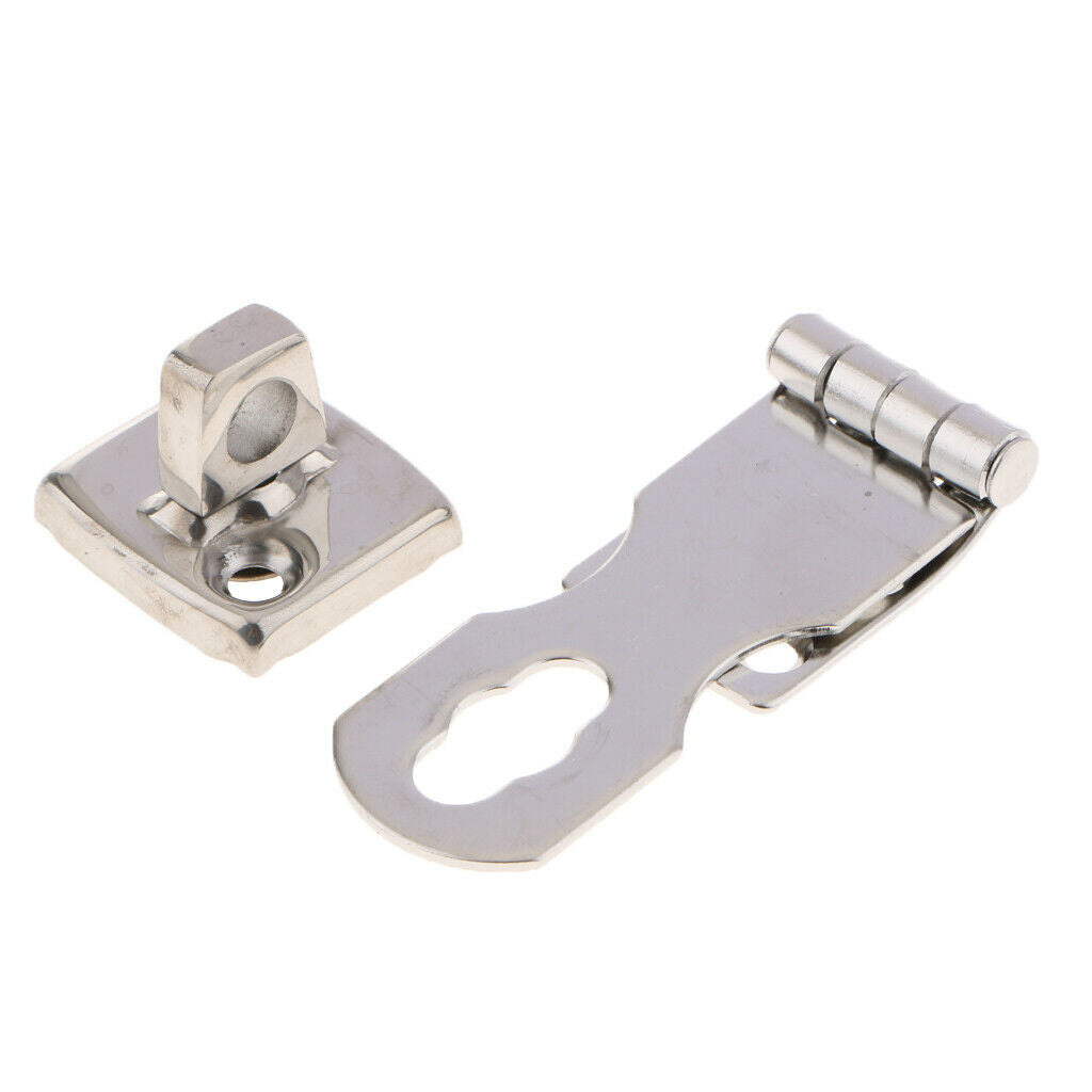 Polished Door Latch Hasp Stainless Steel Window Gate Safety Lock Buckle