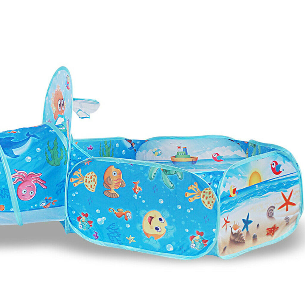 3 In 1 Playpen Play Tent Kids Baby Tunnel Ball Pit Playhouse Castle Toys