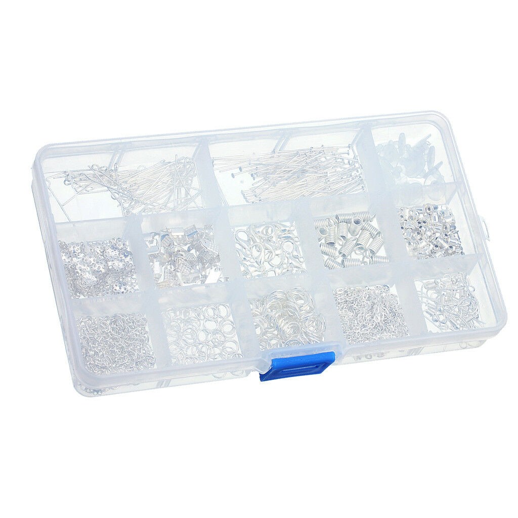 Jewelry Findings 580pcs Jewelry Making Starter Kit Earring Craft DIY Sliver